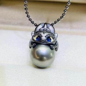 Colgante de Plata S925, Soporte Vacío para Accesorios DIY con Cuentas Redondas Planas de 11-13 mm, Collar Ocultador de Cuentas 31123 - Product Image 1