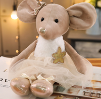 Belle Ballet Souris Vache En Peluche Jouets Doux En Peluche Mignon Dressing Animaux Poupées Bébé Doigt Oreiller pour Enfants Filles