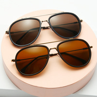 Gafas de Sol de Moda Unisex para Mujer, Gafas de Sol de Diseñador para Hombre, Promoción OEM, Gafas de Sol Retro de Metal con Marco en Forma de A