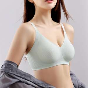 Lencería Femenina Modal Delgada Premium Sin Químicos, Antibacteriana, Transpirable, de Verano, Uso Diario, Una Pieza, Push-Up, Copa 3/4, Sin Varillas - Product Image 3