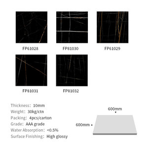 Azulejos de Piso de Granito Negro Dorado con Textura de Mármol Negro Dorado para Baños y Bordes - Product Image 2
