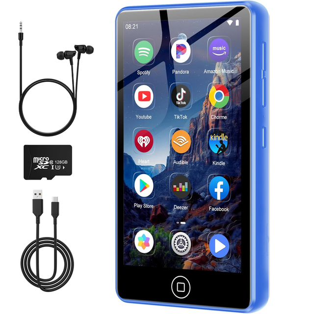 MTK6750 Android MP3 Player for WiFi 4.02'' IPS Touch Supports Streaming Apps Daily Commuting 2GB RAM+16GB ROM 2000mAh