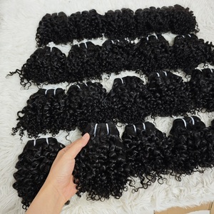 โปรโมชั่น 5.1$ ต่อชิ้น Letsfly 11A ผมแท้แบบดิบ ต่อผมยาว 8 นิ้ว แบบลอนลึก 100% ผมมนุษย์ สีดำ/น้ำตาลผสม - Product Image 1