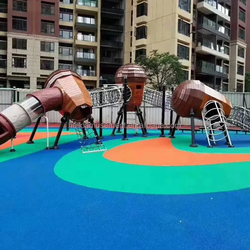 Claquettes de jeux en plein air, équipement de terrain de jeu en bois pour enfants