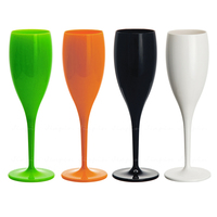130ml Verre à champagne incassable Verre à champagne en plastique PC AS Tritan SAN Bulb Verre à champagne