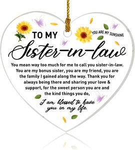 Ornamento a Cuore in Acrilico per Suocera con Design a Corona Floreale - Regalo Ricordo per la Festa della Mamma, Compleanno, Natale, Matrimonio - Product Image 5