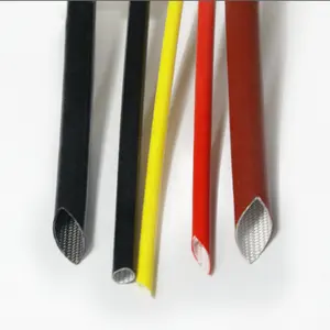 Factory price High tear silicone glassfiber sleeving silicone coated fiberglass sleeve manufacturer in china