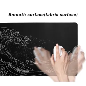 New Design Japanese Sea Wave Large Mouse Pad Anime Black Gaming Mouse Pads Extended Custom Mouse Mat Desk Pad