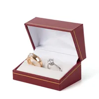 Magnifique emballage personnalisé de garniture en or Bracelet de mariage Pendentif Bracelet Longues boucles d'oreilles Double anneau Boucle d'oreille Boîte à bijoux