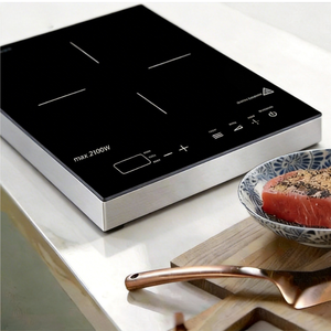 Plaque de cuisson à induction simple en acier inoxydable de qualité supérieure, 2100 W, pour comptoir - Product Image 1