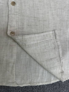 <span class=keywords><strong>Camicia</strong></span> a maniche lunghe da <span class=keywords><strong>uomo</strong></span> in misto cotone e <span class=keywords><strong>lino</strong></span>, elegante, casual, traspirante, ecologica, anti-pilling, 215 g/m², per la primavera - Product Image 5