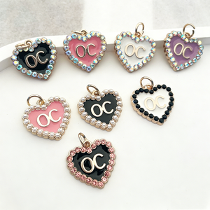 Ciondoli e Charms di Lusso di Design in Metallo alla Moda con Cristalli Accessori Decorativi per Orecchini Bracciali e Collane Gioielli in Lega Placcati Oro - Product Image 1