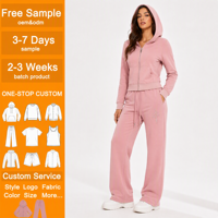 Ensemble de survêtement baggy brodé, sweat à capuche zippé surdimensionné, ensemble de luxe en strass pour femmes, ensemble 2 pièces