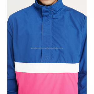 Pull léger à demi-zip en polyester 100% personnalisé pour hommes Vestes coupe-vent respirantes en polyester et nylon 100% - Product Image 1