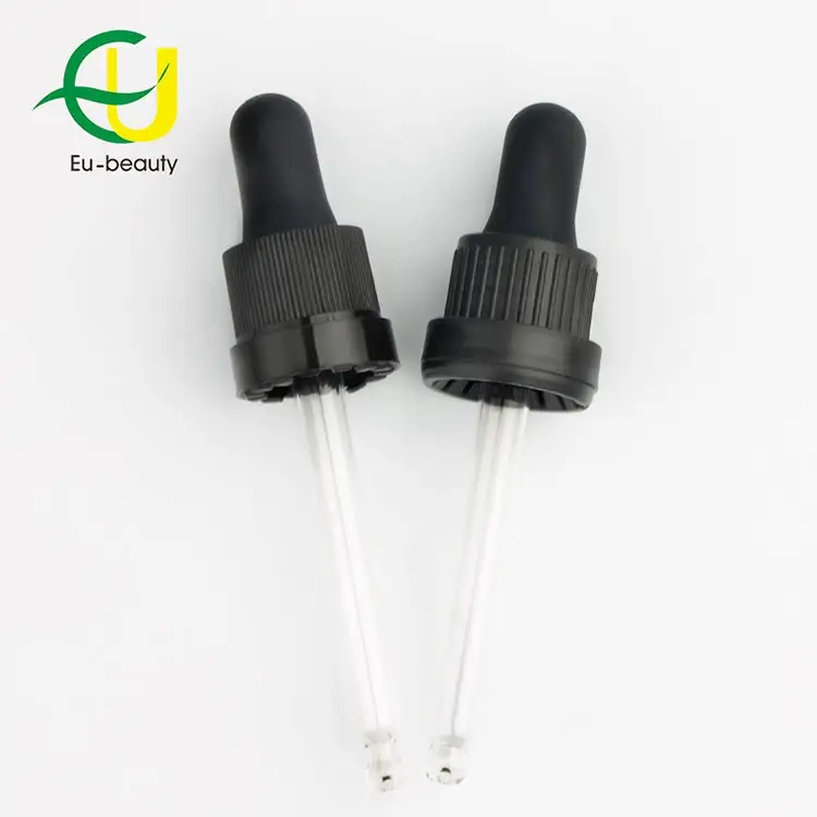 Tamper evident glass dropper with locked ring thicker material