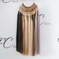 46 pièces, 20cm, nouveaux anneaux de couleur de cheveux humains, montres pour Extensions de cheveux humains, outils de Salon, teinture des cheveux, échantillon de tableau