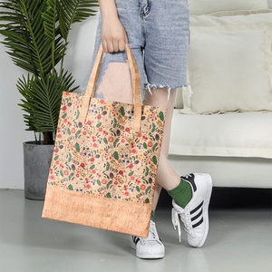 Eco Friendly New Style Cork Fabric <b>Handbag</b> Women Tote Bags With Custom Printed Logo - Product Image 6