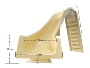 Tobogán de Agua <span class=keywords><strong>Residencial</strong></span> de Fibra de Vidrio para Casa o Villa, Piscina Duradera Resistente a los Rayos UV, Personalizable, Seguro para Exteriores - Product Image 4