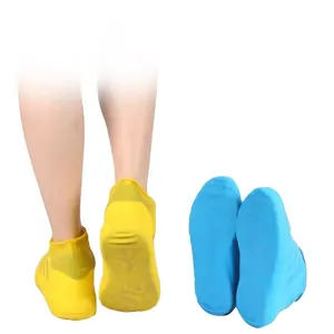 Cubiertas impermeables de zapatos antideslizantes de silicona para lluvia reutilizables para senderismo y actividades al aire libre cubiertas de botas resistentes al agua