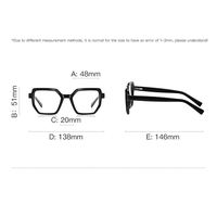 Lunettes de vue pour femmes avec logo personnalisé, monture hexagonale dégradée, TR90, anti-lumière bleue, verres en acétate CP