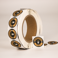 Autocollants ronds imperméables de logo d'entreprise d'étiquette de cercle de 5cm de vinyle personnalisé avec l'impression de logo