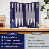 Luxueux Board Game Case Deluxe Backgammon Jeu De backgammon en cuir boîte