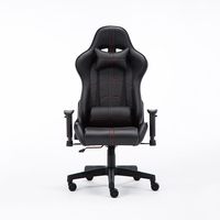 Silla de Computadora Estilo Racing con Respaldo Alto, Reposabrazos Ajustables y Soporte Lumbar Ergonómico, Silla para Juegos Negra