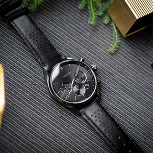 <span class=keywords><strong>Orologio</strong></span> Cronografo da <span class=keywords><strong>Uomo</strong></span> <span class=keywords><strong>con</strong></span> <span class=keywords><strong>Cinturino</strong></span> <span class=keywords><strong>in</strong></span> <span class=keywords><strong>Pelle</strong></span> e Rete Traspirante, Quadrante <span class=keywords><strong>in</strong></span> Acciaio Inossidabile e Lancette Luminose - Product Image 6