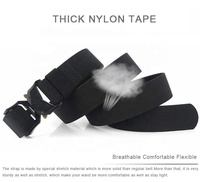Ceinture tactique pour homme en nylon élastique avec boucle à dégagement rapide en aluminium, logo personnalisé, entraînement, travail, randonnée, EDC