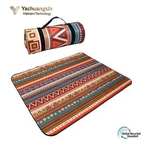 Outdoor Picnic <b>Mat</b> Rectangle Waterproof PVC Textile <b>Beach</b> All Seasons Camping <b>Mat</b> with Geometric Pattern for Picnic Use - Product Image 4