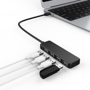 ฮับ USB 2.0 4 พอร์ต ความเร็ว 5Gbps แท่นวางอุปกรณ์ 4-in-1 อะแดปเตอร์ USB C ใช้งานร่วมกับ <span class=keywords><strong>Mac</strong></span> Pro Air อุปกรณ์ Type C พร้อมส่ง - Product Image 5