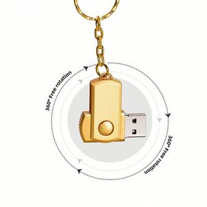 Mini Memoria USB Portátil de Metal Colorida Giratoria de Alta Velocidad con Capacidad Real, Regalo Empresarial, 64 GB - Product Image 3