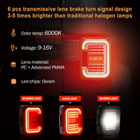 Feux arrière LED homologués E-mark pour Jeep Wrangler JK JKU 2007-2018, troisième feu stop, feux arrière