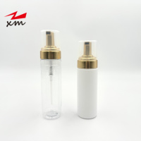 150ml 200ml tête d'or cosmétique emballage en plastique nettoyant Mousse savon visage en plastique mousse pompe bouteille conteneur