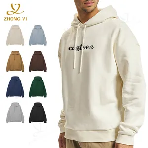 Custom 100% Algodão Tecido Hoodies dos homens Personalizar Em Branco Street Estilo Oversive Hoodie Impressão Bordado Logotipo Para Unisex