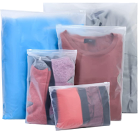 Sac en plastique LDPE recyclable à fermeture éclair noir personnalisé pour l'emballage de vêtements volumineux, sous-vêtements, fourrure, poche