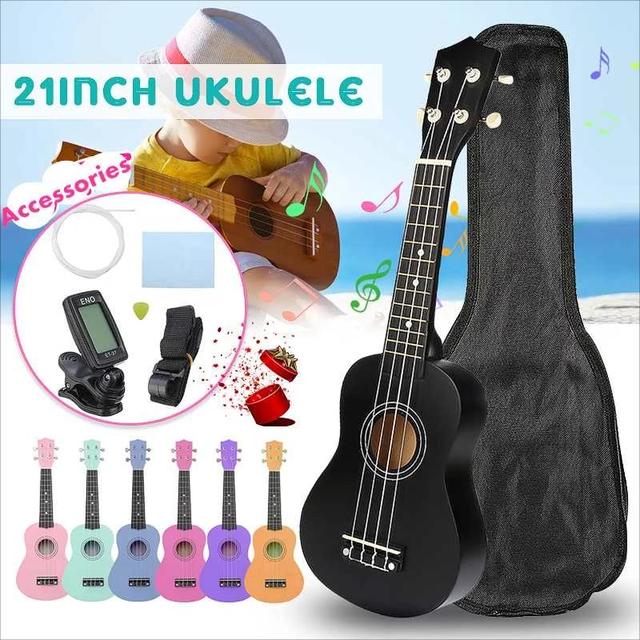 Toy Musical Instruments 21 Inch Basswood Soprano China Manufacturers Carton Ukulele
