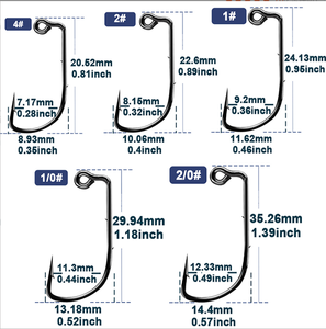 HOWELL High Carbon Steel Micro fishing rechtwinkliger Angelhaken 6x Verbesserter Anti-Off-Köder Jig Head Lure Single Hook Angel wurzeln - Product Image 6