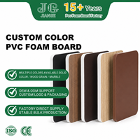 Panneau en mousse PVC rigide stratifié à grain de bois Jianguan, lisse, résistant à l'humidité, couleur personnalisée, pour portes d'armoires intérieures