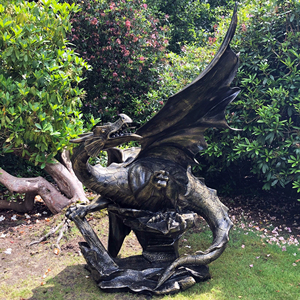 Sculpture d'animal <span class=keywords><strong>mythe</strong></span> occidental personnalisée en usine grande statue <span class=keywords><strong>de</strong></span> dragon en bronze d'extérieur à vendre - Product Image 6
