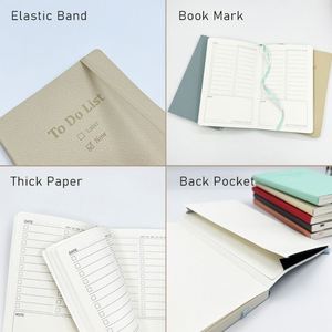 Cuaderno Vintage para Listas de Tareas, Cuaderno de Autodisciplina A5, Planificador de Cuero PU con Banda Elástica, Agenda de Tapa Dura Personalizada Multicolor - Product Image 4