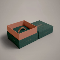 Boîte rigide en carton pour emballage de montres et bijoux de luxe sur mesure, écologique, avec revêtement UV, pelliculage mat et gaufrage, pour bagues