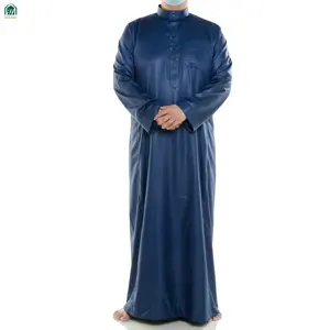 Wholesales Muslim Men Clothing Islamic Loose Mens Dress Fashion Style Standing Collar Middle East thobe islamic mens dress jubah