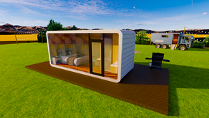 Hôtel capsule en acier préfabriqué de haute qualité à construction rapide, cabine Apple, <span class=keywords><strong>maison</strong></span> conteneur étanche pour salon, bureau à domicile - Product Image 4