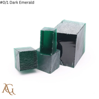 Matériaux bruts de laboratoire # Couleur vert émeraude foncé 0/1, pierre précieuse synthétique simulée, créée en laboratoire, Nanosital Nano