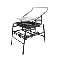 Barbecue Rotatif à Charbon Réglable 180 Degrés sur Chariot pour Fêtes en Cour Intérieure et Extérieure – Modèle 2025 Moderne