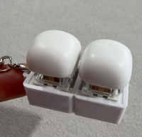 Porte-clés clavier mécanique anti-stress en plastique, mini, amusant, avec interrupteur à touches L, Z, 2, 4, 5, 9, 6, sonnerie mécanique, lumière LED, jouet personnalisé