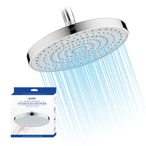 High Quality 25cm Chrome Round Bathroom Overhead Rainfall Shower Head With Brass Ball