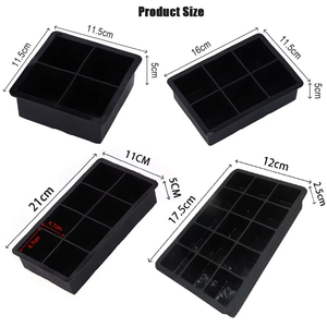 Moule à glaçons géant en silicone de qualité alimentaire, 4/6/8/15 grilles, grand moule à glaçons carré, moule à glaçons DIY - Product Image 6