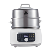 Casserole électrique multifonctionnelle en acier inoxydable de 15 L, grande capacité, commande tactile, cuisson à la vapeur